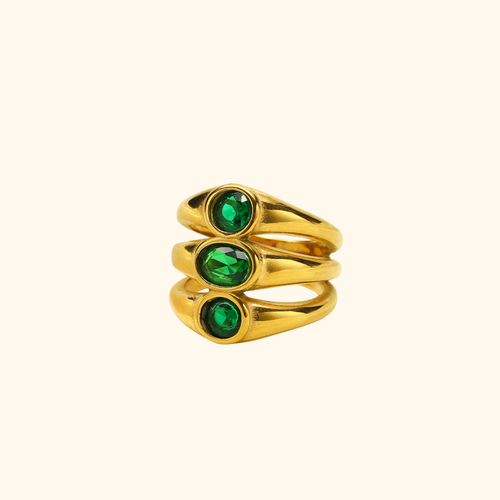 Anillo triple oval