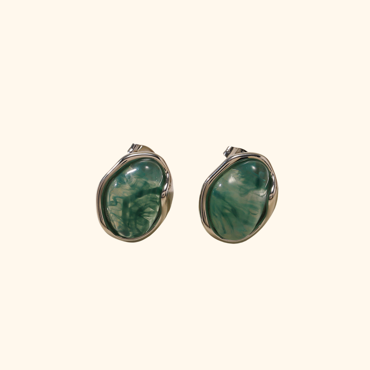 Aretes “bean” verdes