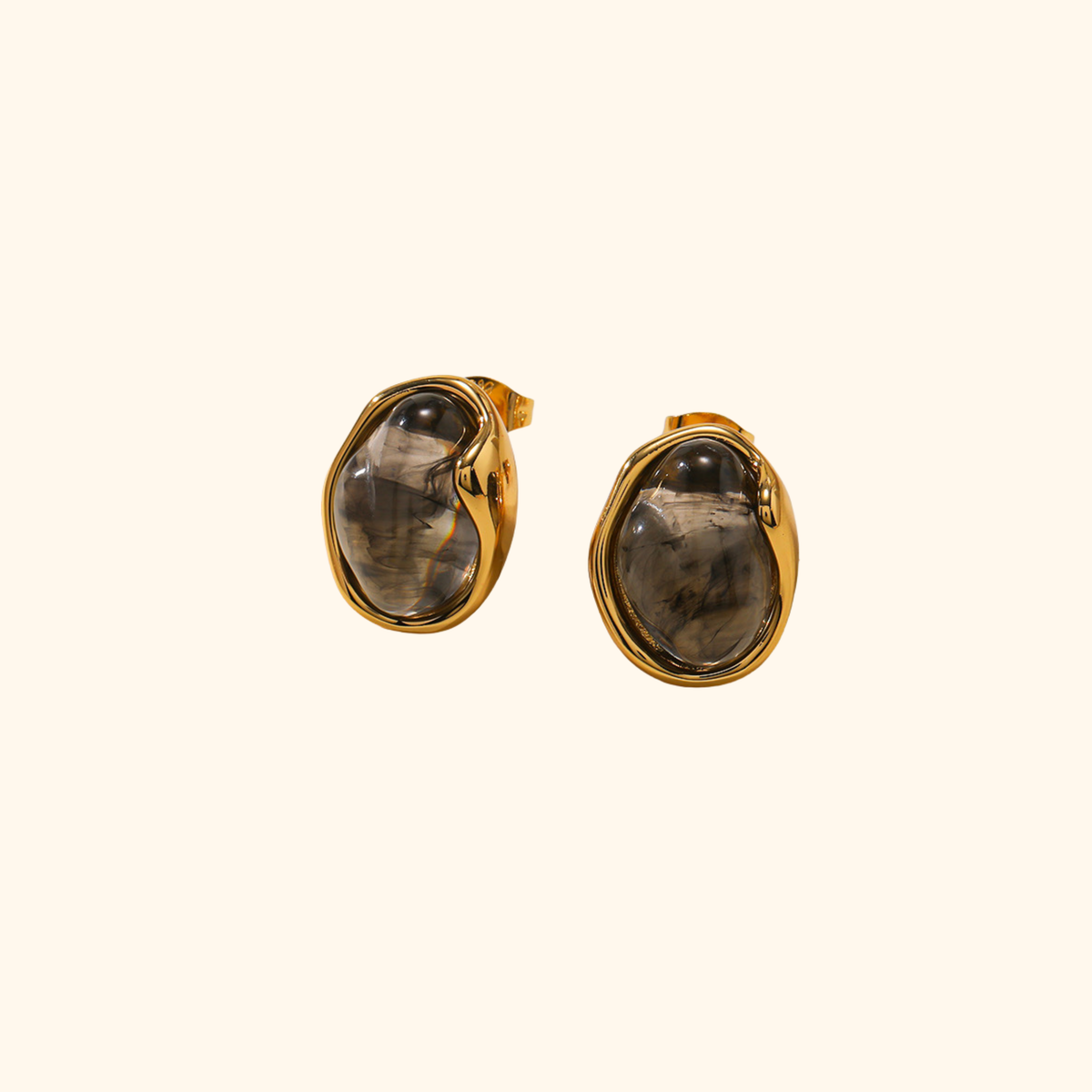 Aretes “bean” carey black
