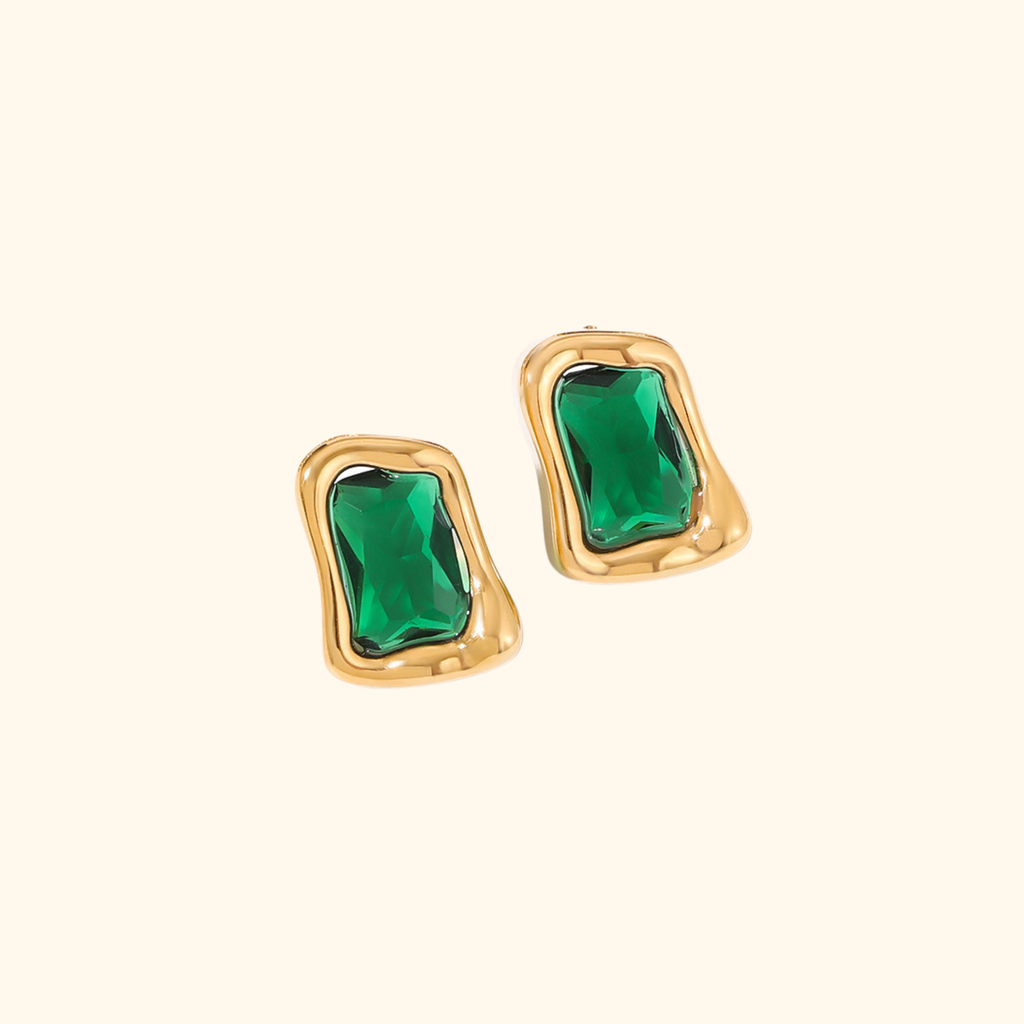 Aretes “Diamond” green