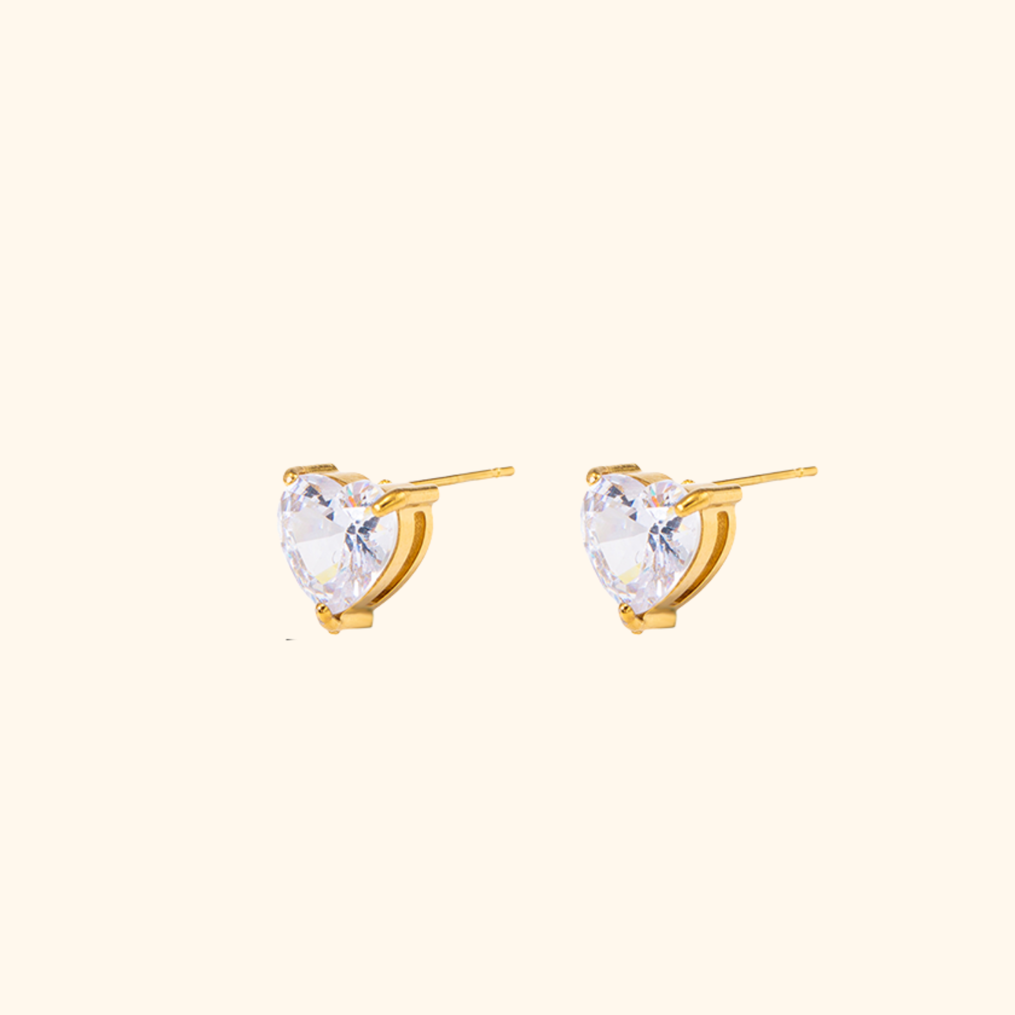 Studs “Corazón brillante”