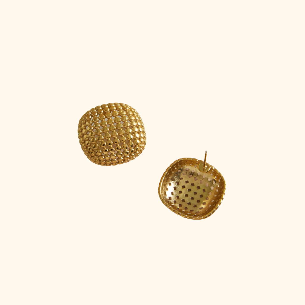 Aretes “malla” gold