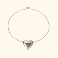 Choker “corazón” silver