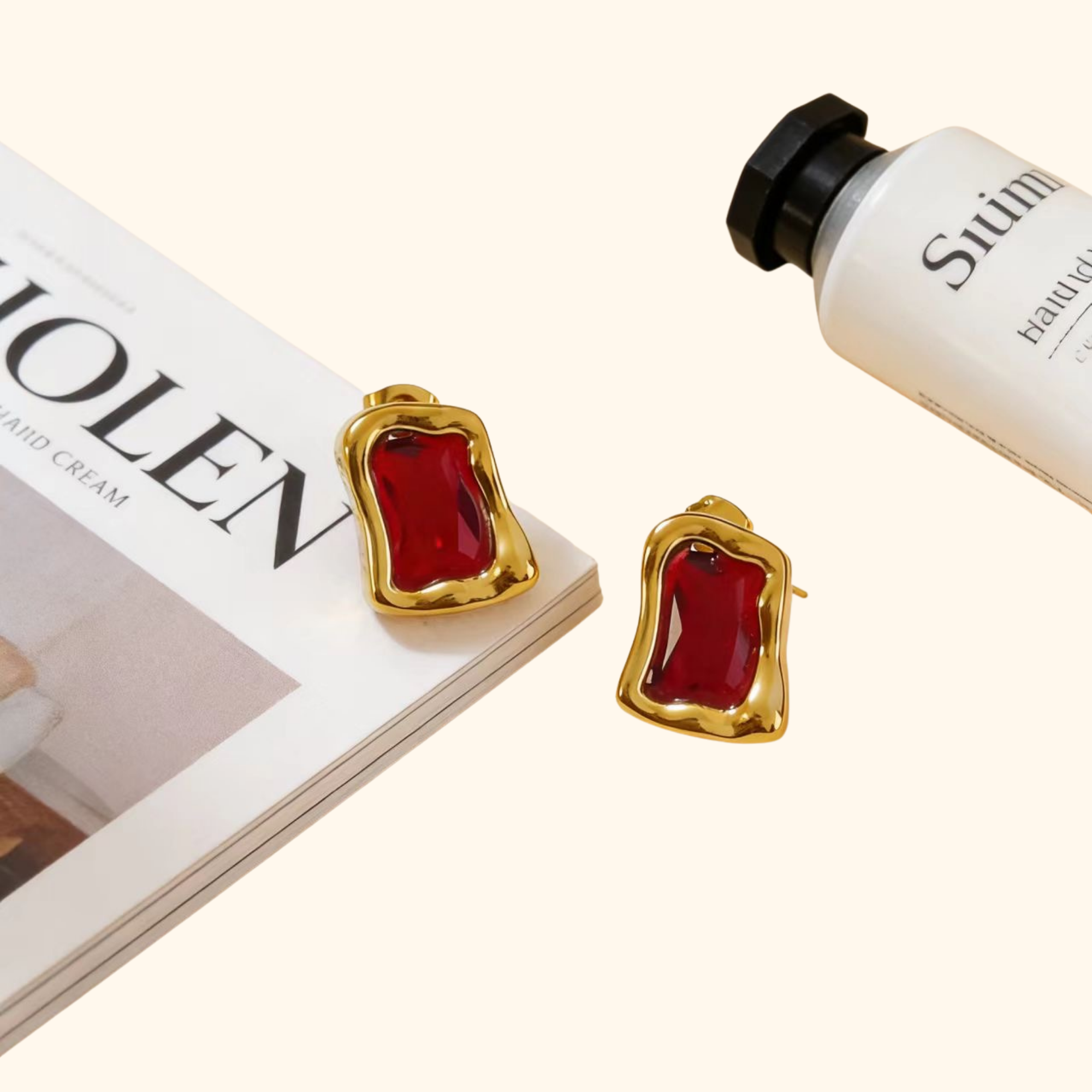 Aretes “Diamond” red