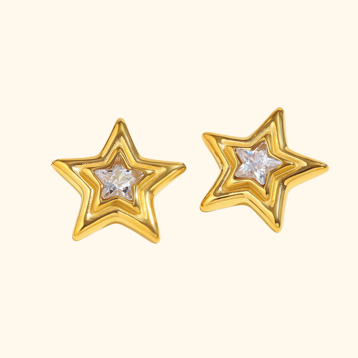 Aretes estrella brillante