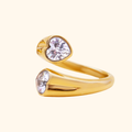 Anillo doble corazón