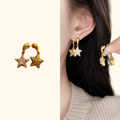 Aretes doble estrella