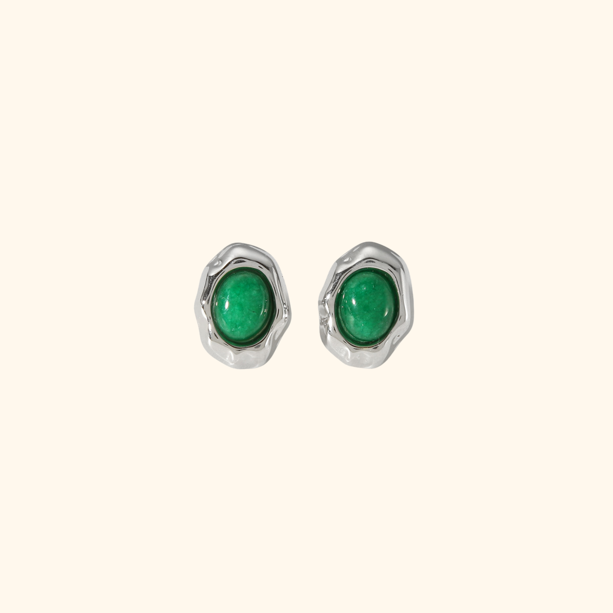 Aretes “perla” verdes