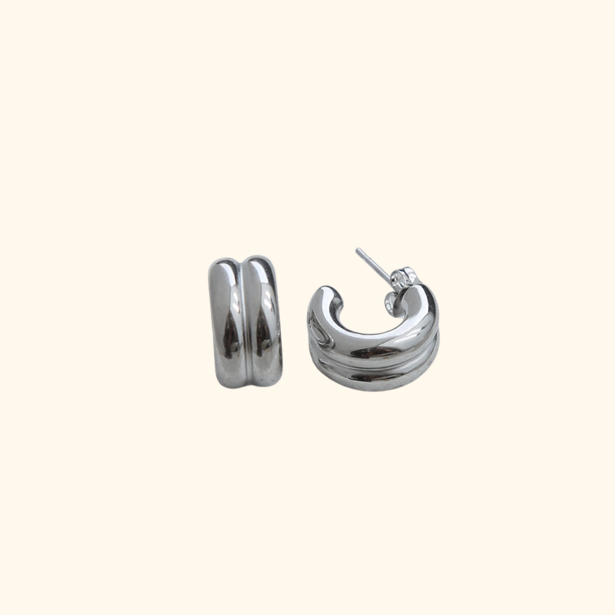 Aretes “libra” plateado