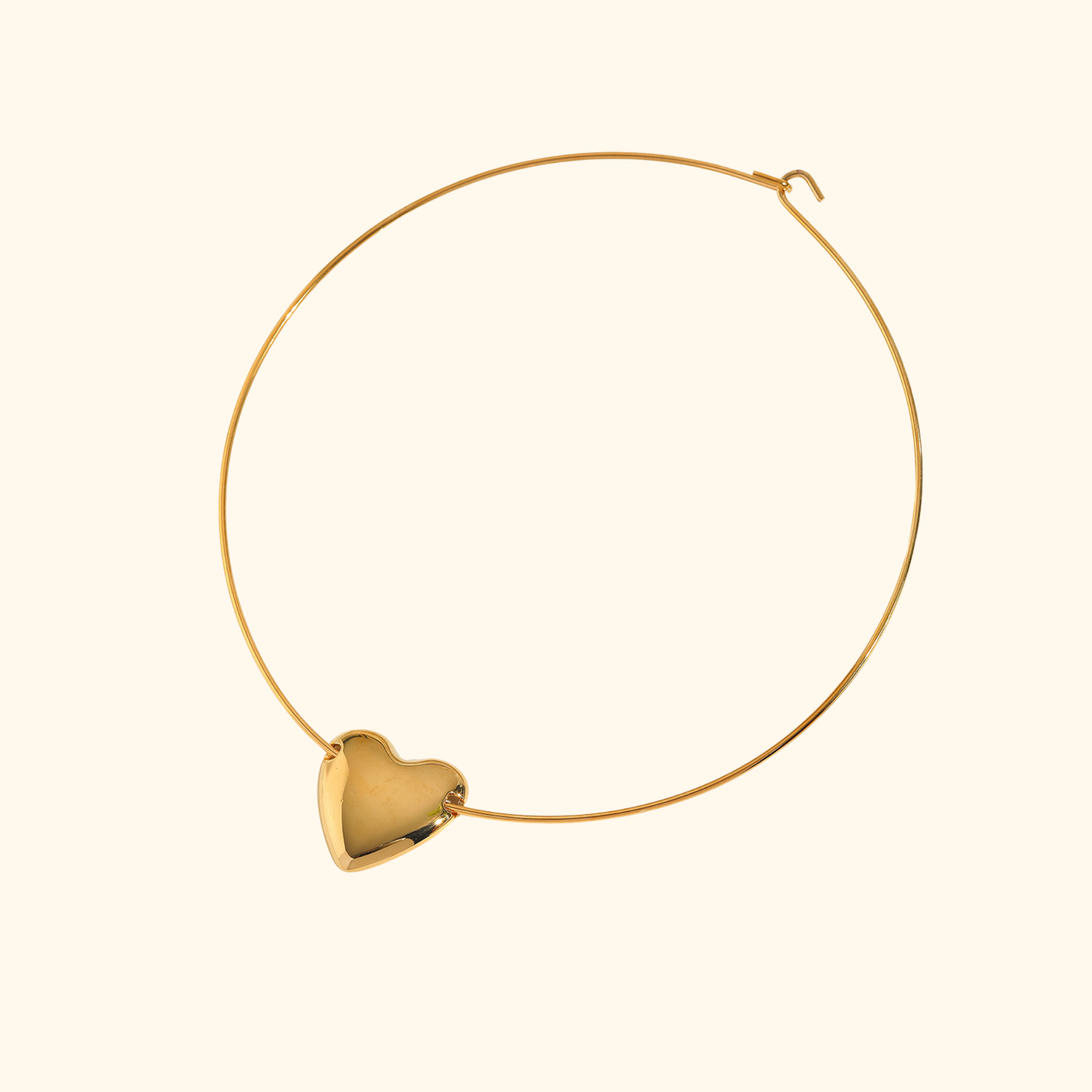 Choker “corazón” gold