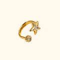 Anillo estrella brillante