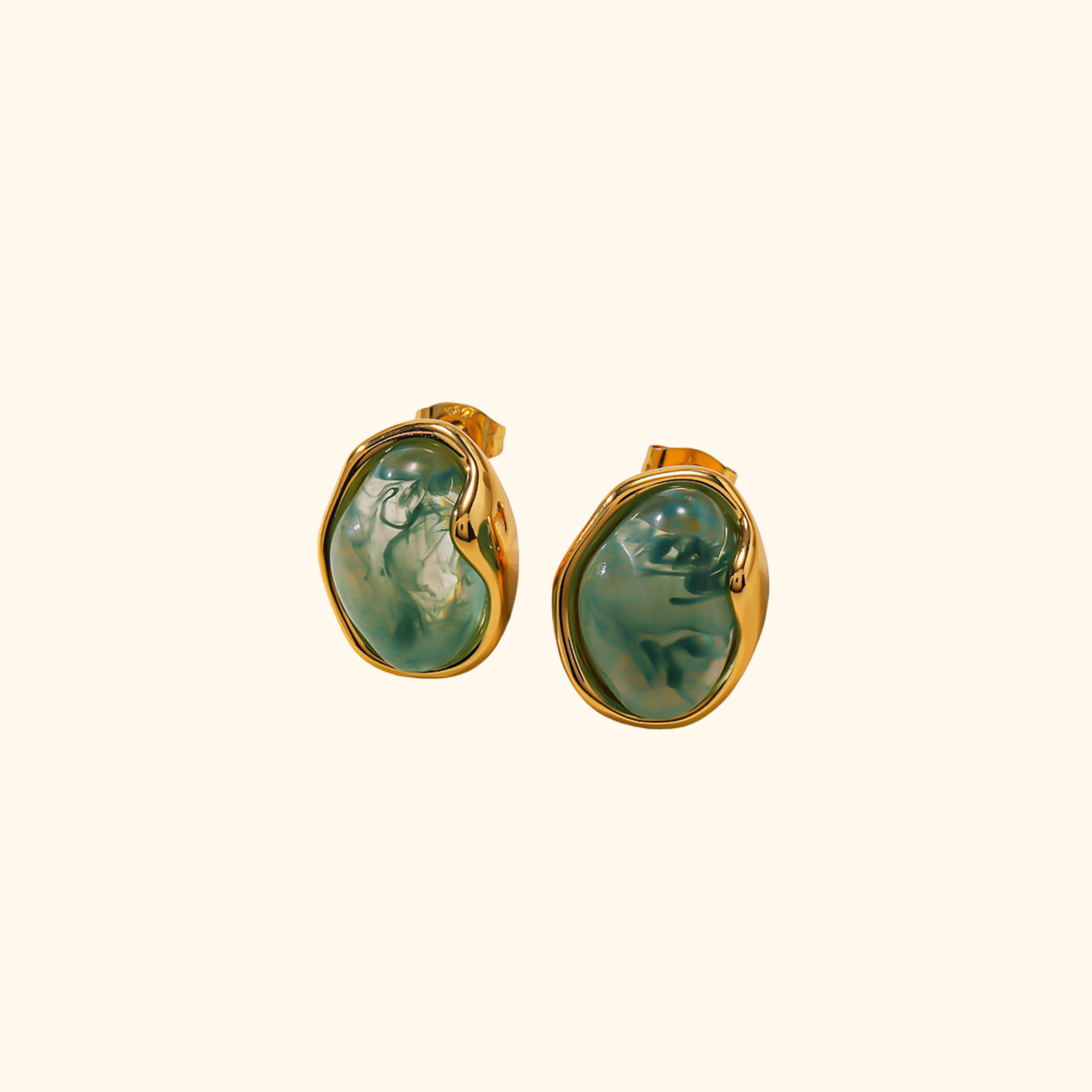 Aretes “bean” verdes