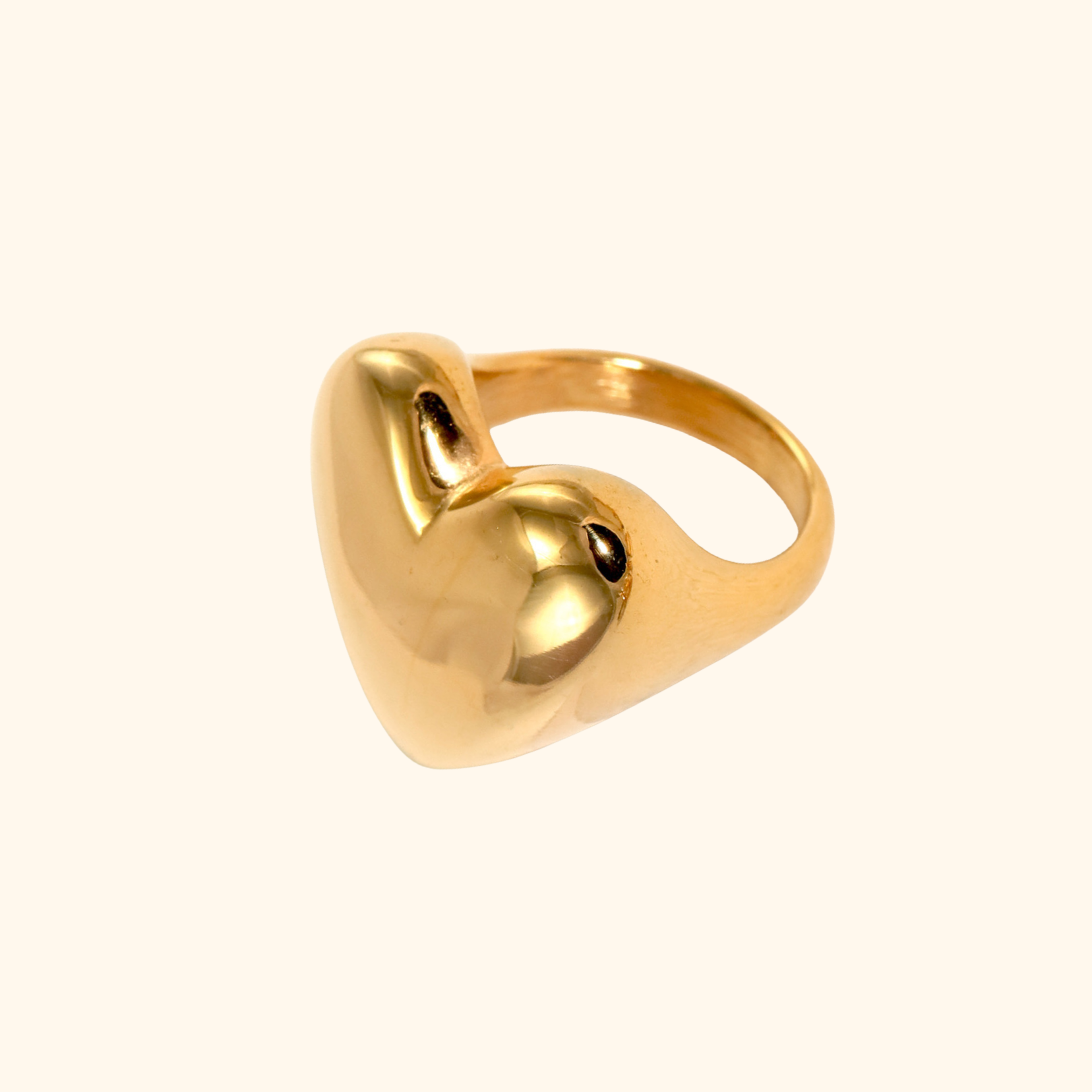 Anillo “corazón chunky”