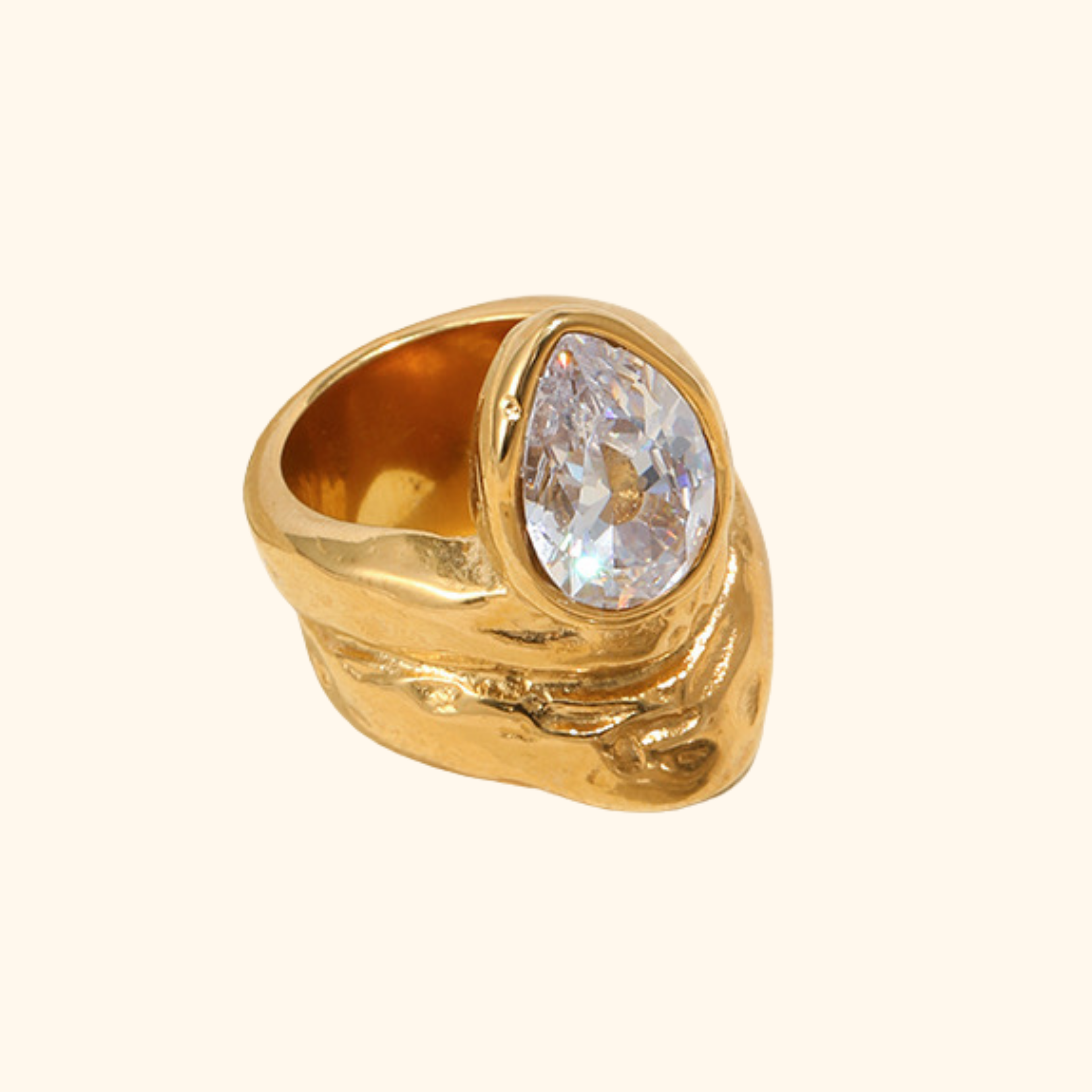 Anillo “chunky drop”