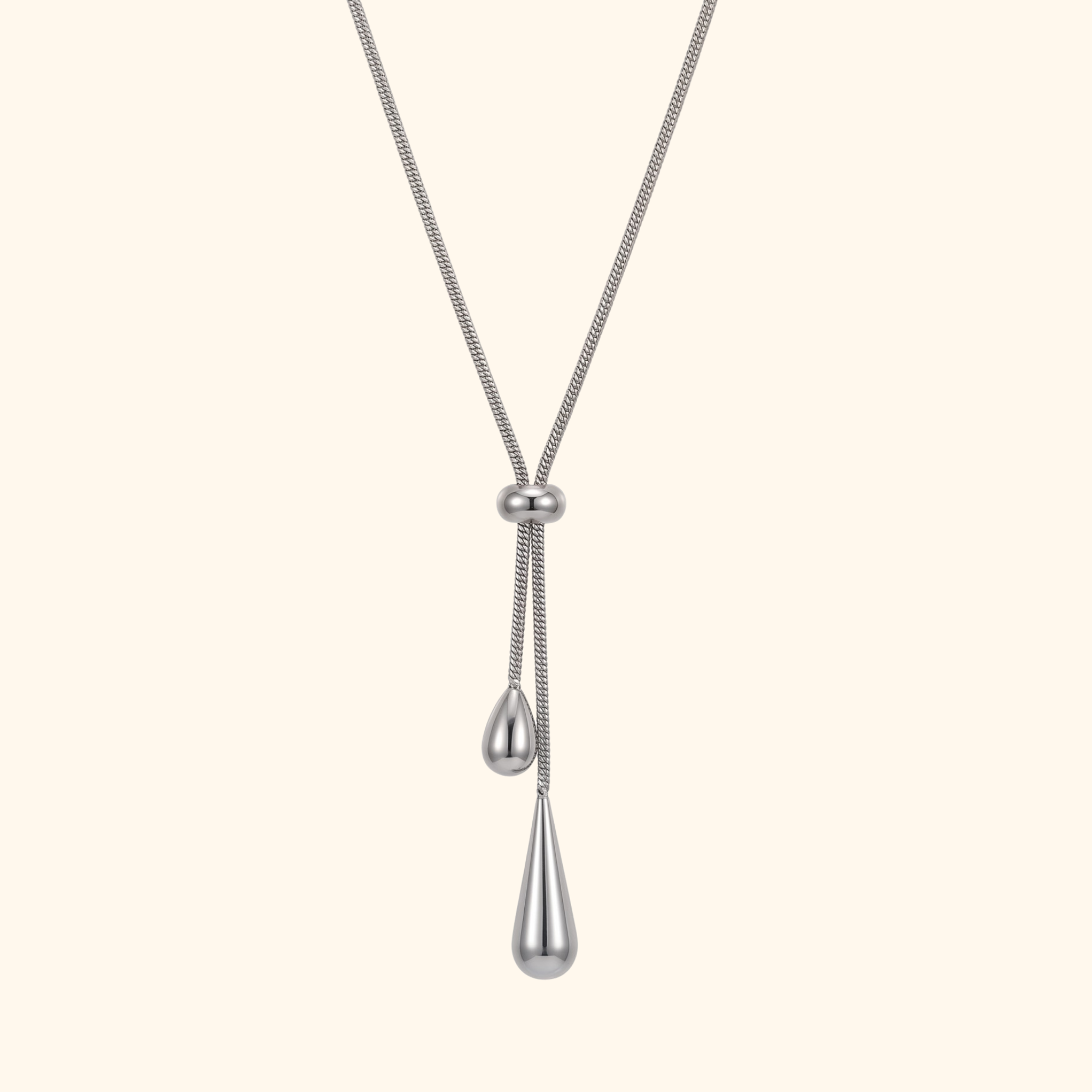 Corbatín “doble gota” silver