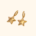 Arracada estrella dorada