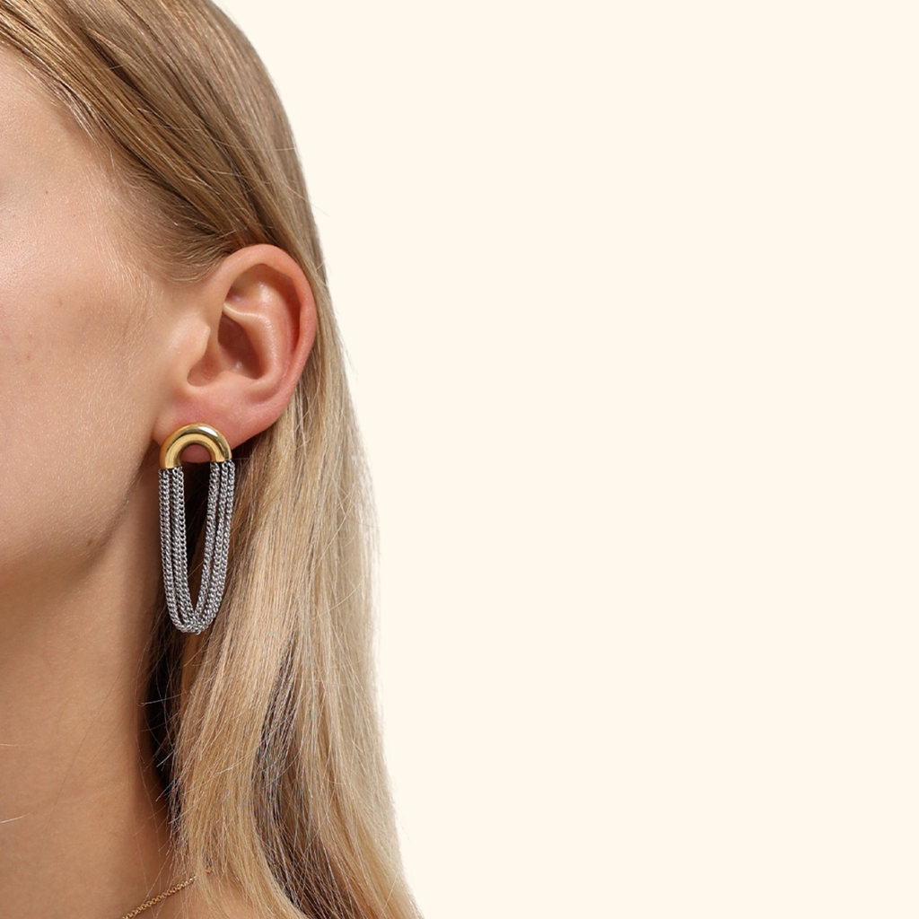 Aretes “Renata” combinado