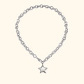Collar estrella plateada