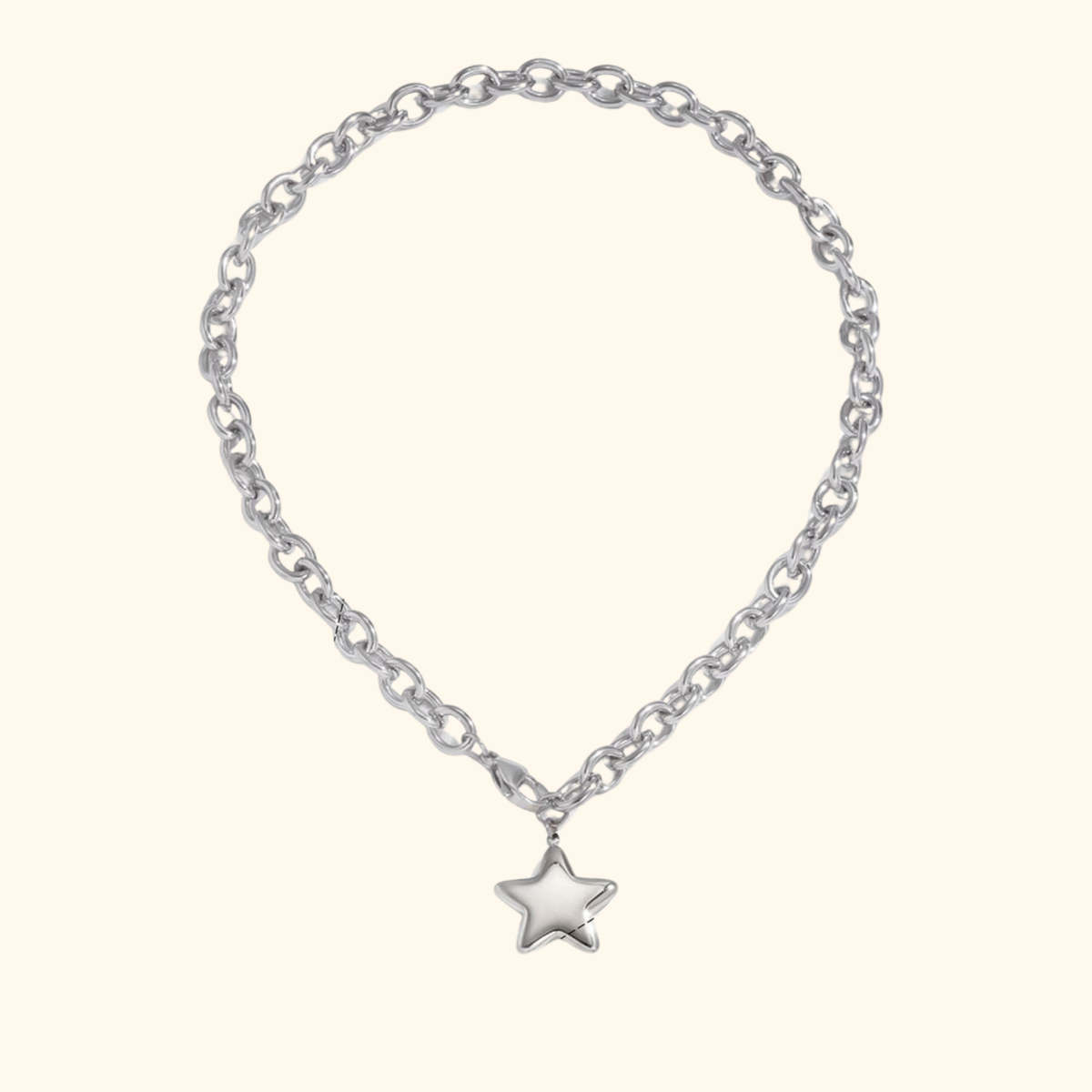 Collar estrella plateada